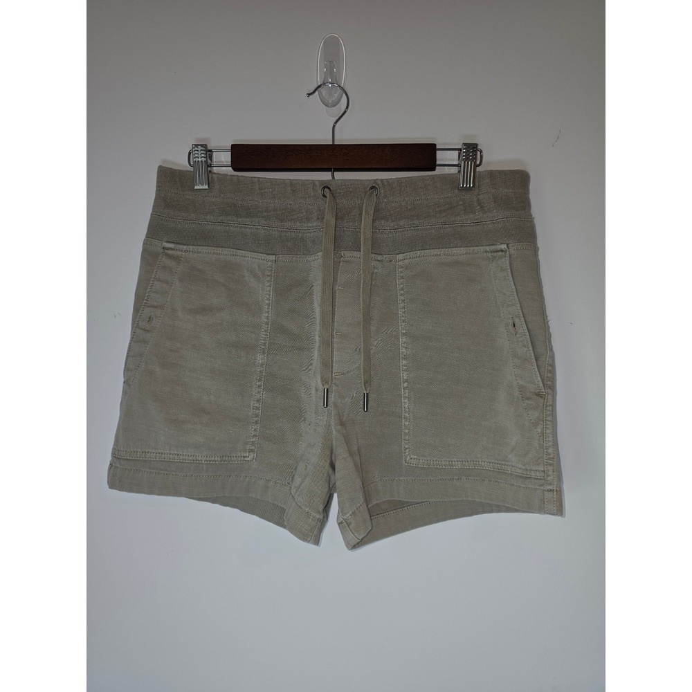 James Perse Khaki Utility Drawstring Shorts Size 2 Womens Olive Green